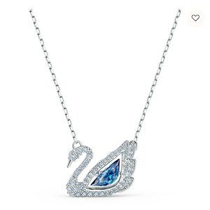 125th Anniversary Dancing Blue Swan Swarovsi necklace
